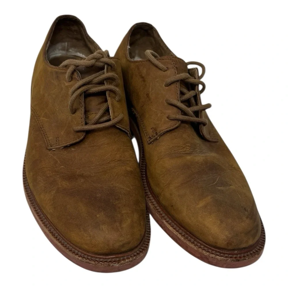 POLO RALPH LAUREN 🤑TAN BROWN SUEDE BUCKS OXFORDS SHOES‎ MENS 8 Preppy Stud 💰